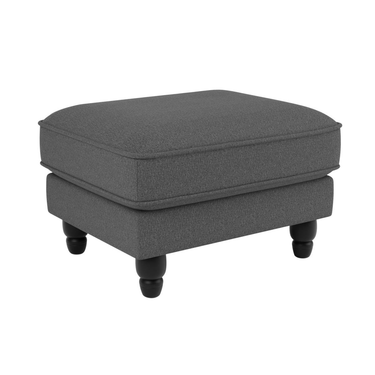 Beatrice Fabric Footstool Charcoal – image 3