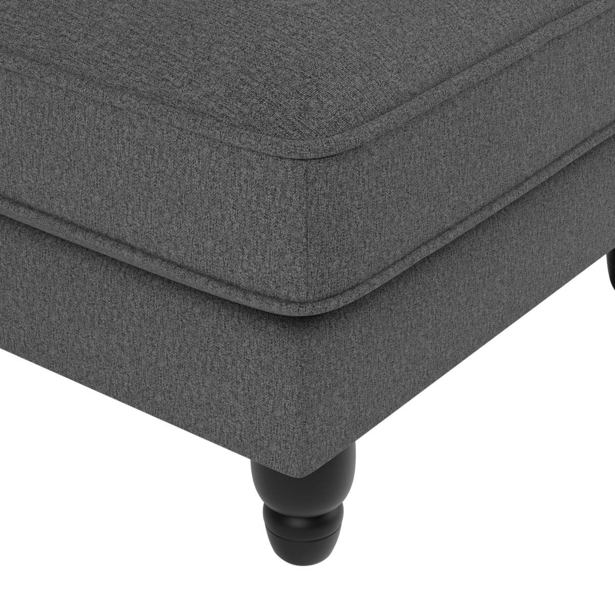Beatrice Fabric Footstool Charcoal – image 4