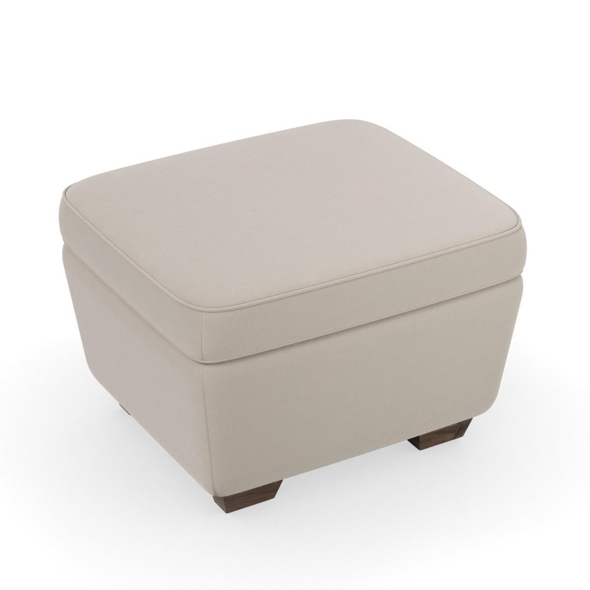 Arundel Luxury Velvet Footstool Luxury Velvet Natural – image 2