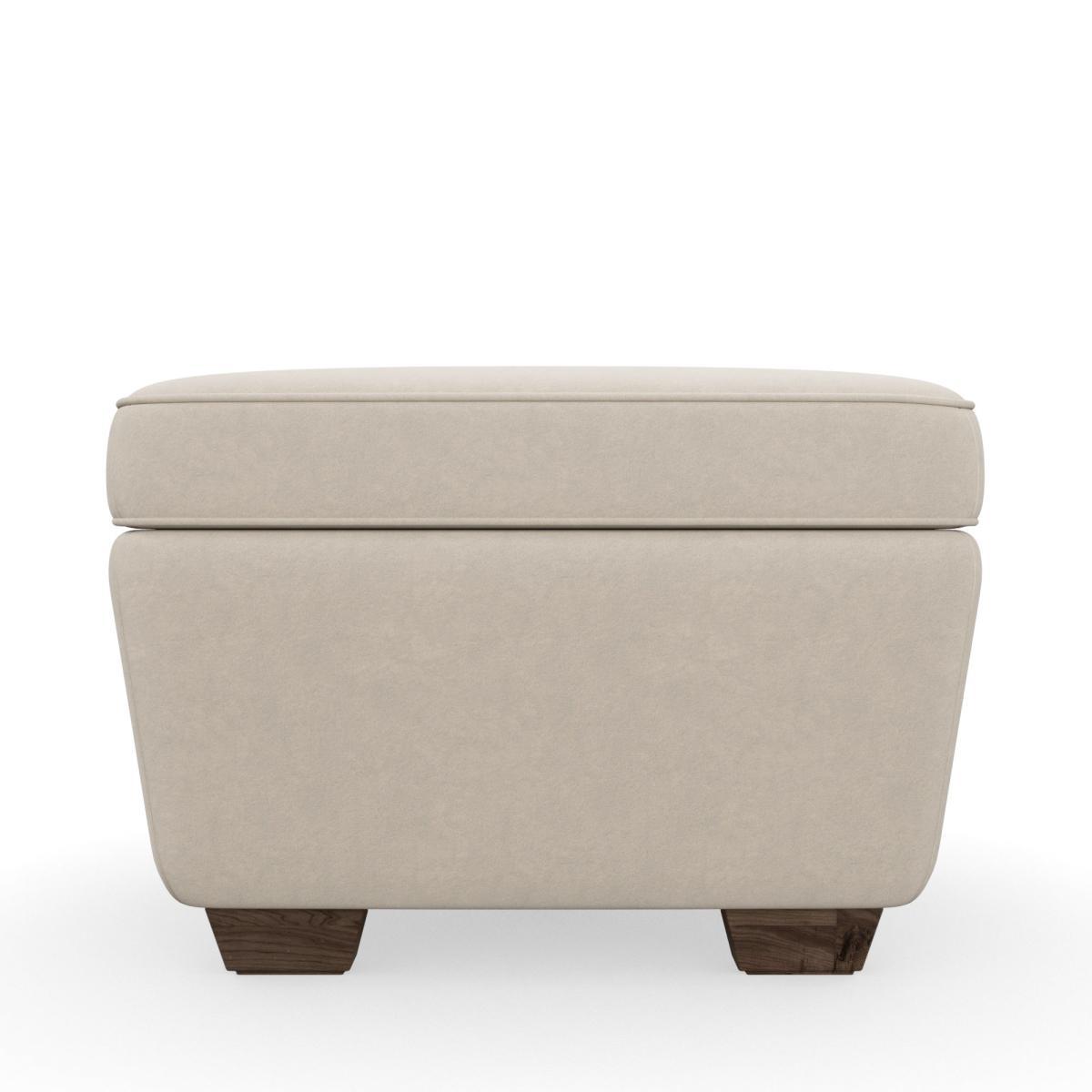 Arundel Luxury Velvet Footstool Luxury Velvet Natural – image 3