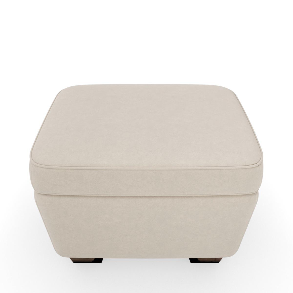 Arundel Luxury Velvet Footstool Luxury Velvet Natural – image 4