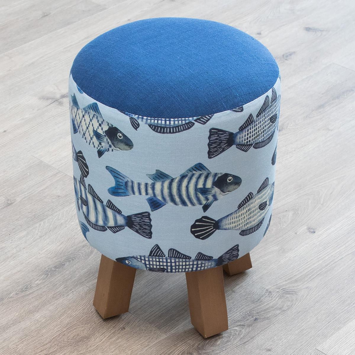 Monty Cove Footstool Blue – image 2