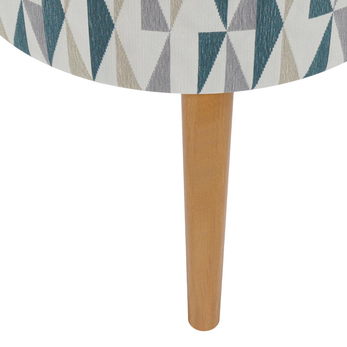 Eliza Triangle Jacquard Storage Footstool Peacock – image 4