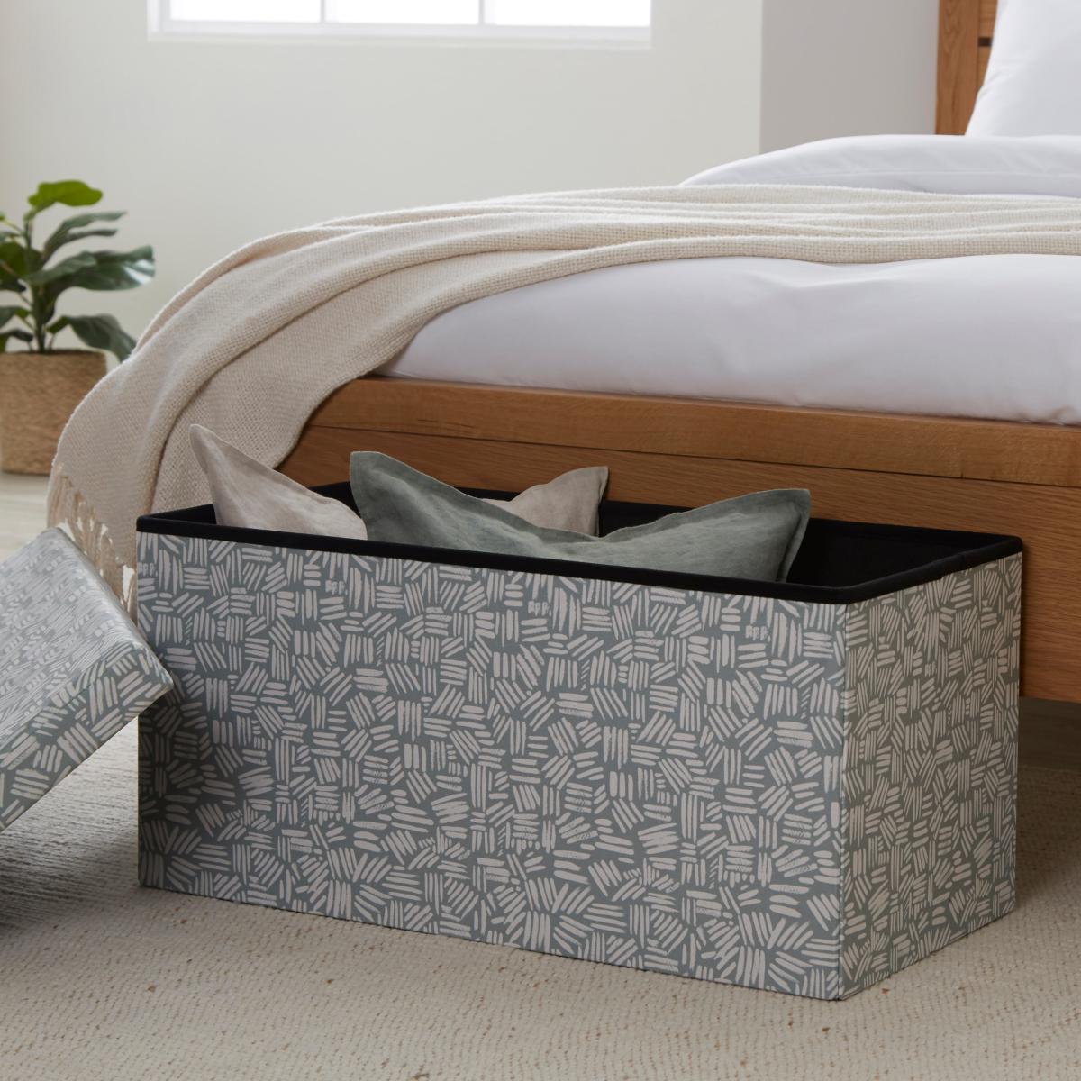 Foldable Storage Ottoman Sage (Green) – image 2