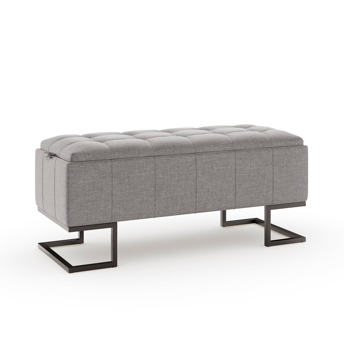 Holland Tray Table Ottoman, Flatweave Grey Grey – image 7