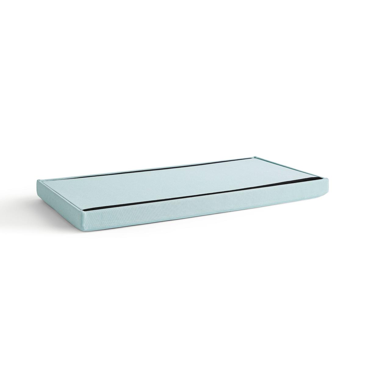 Faux Linen Ottoman Light Blue – image 6