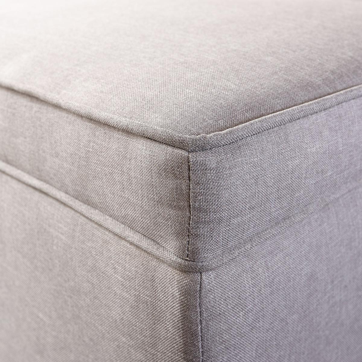 Windsor Grey Cushioned Ottoman Grey – image 6