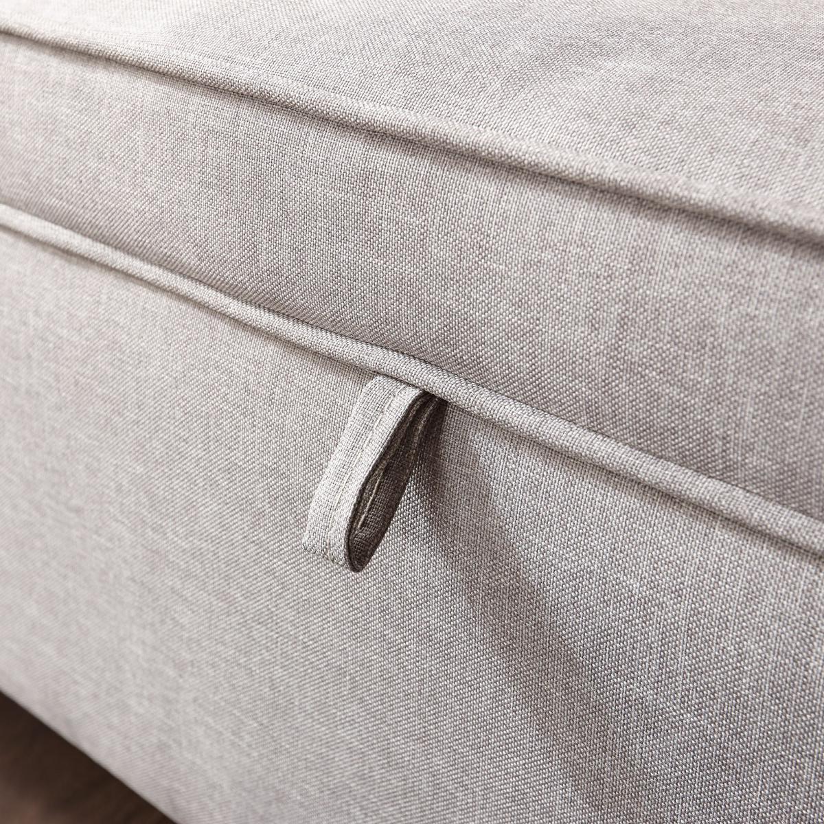 Windsor Grey Cushioned Ottoman Grey – image 7