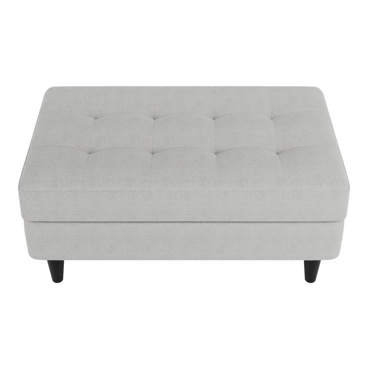 Zoe Boucle Storage Footstool Light Grey – image 4