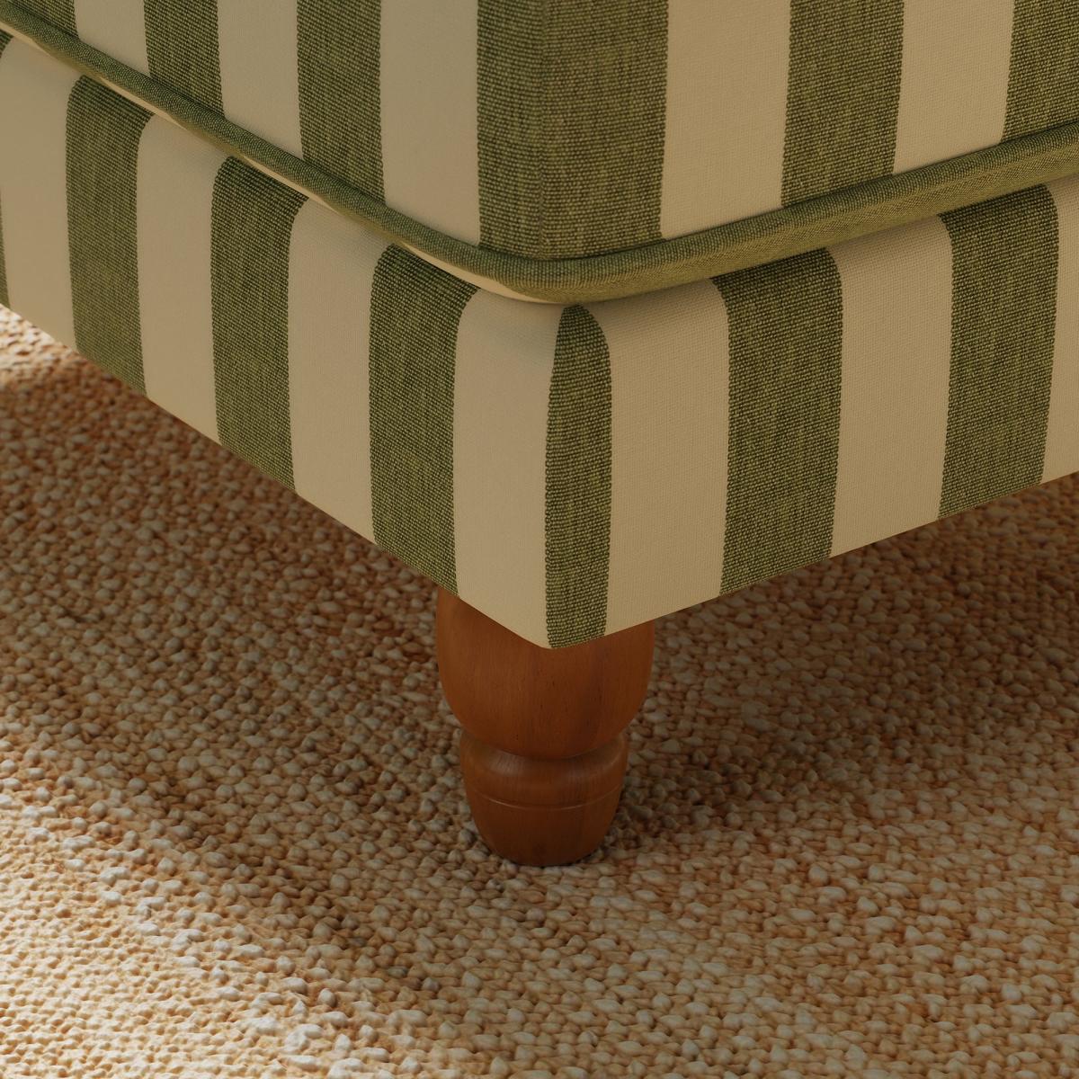Beatrice Woven Stripe Footstool Woven Stripe Olive – image 3