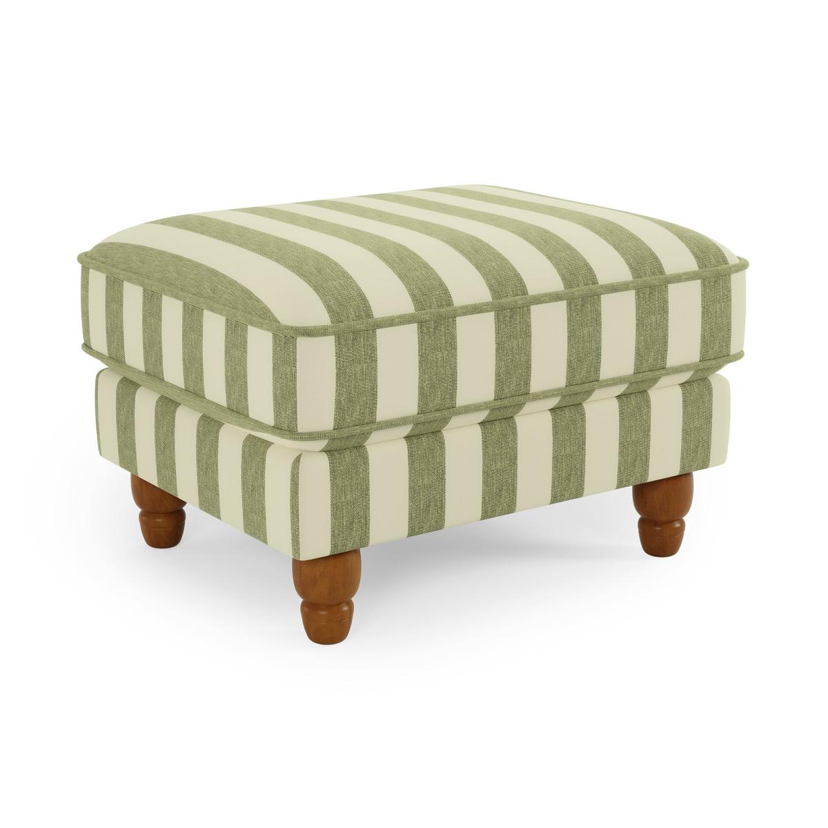 Beatrice Woven Stripe Footstool Woven Stripe Olive – image 4