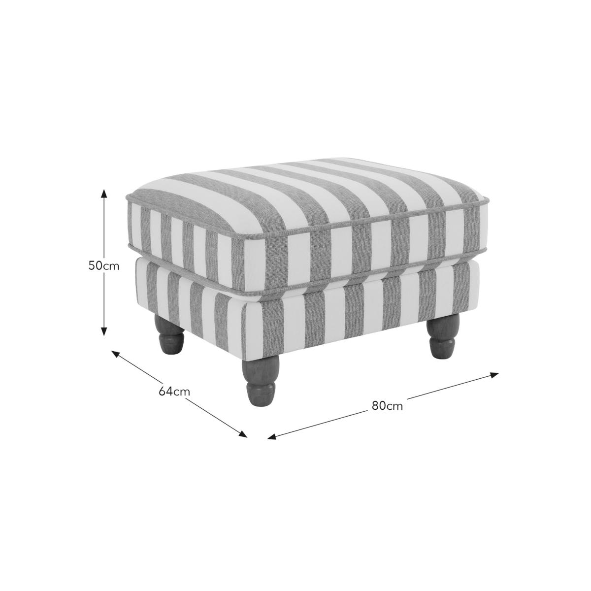 Beatrice Woven Stripe Footstool Woven Stripe Olive – image 6