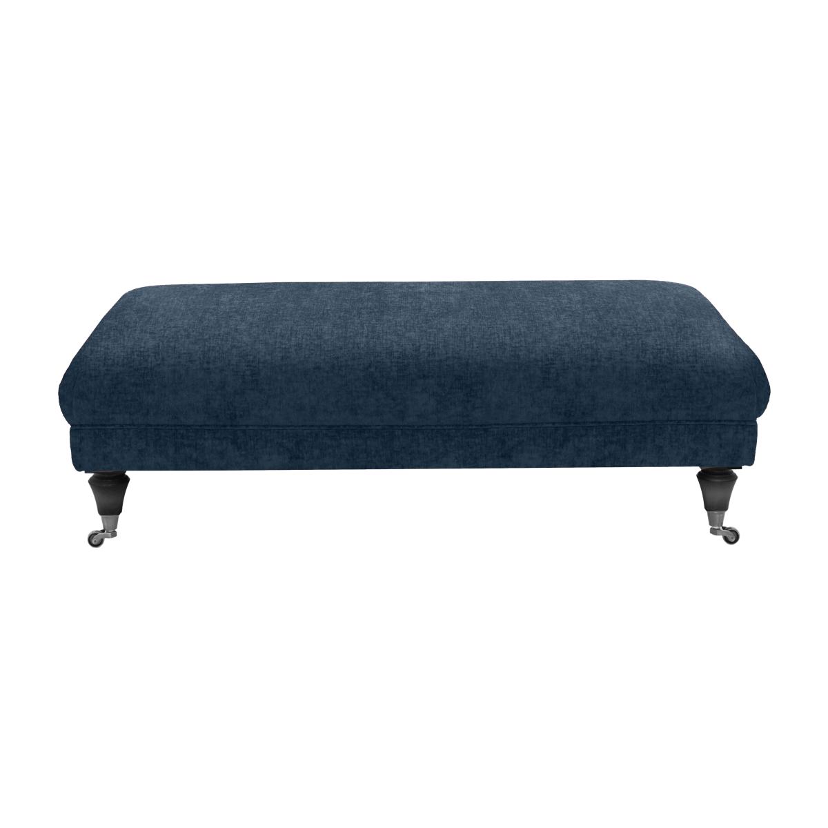 Boutique Chatterley Footstool - Bolero Midnight with Ebony Castor – image 1