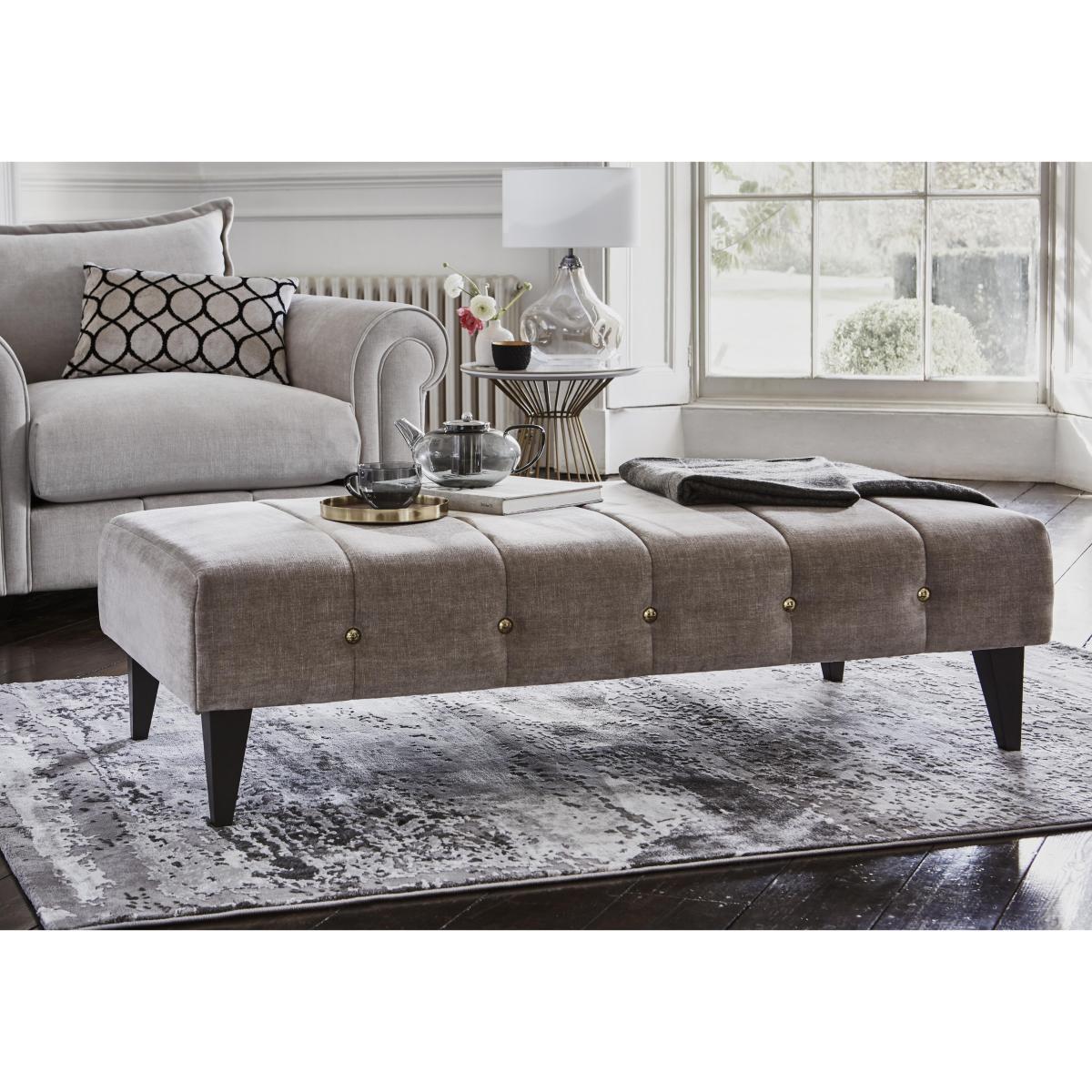 Alexander and James - Sumptuous Fabric Bench Footstool – image 2