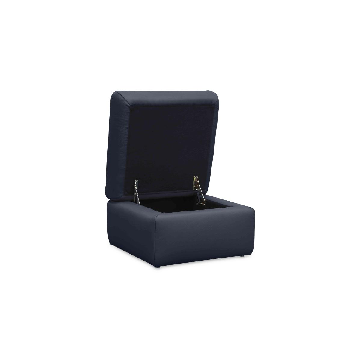 Quinn Leather Storage Footstool - Starry Grey – image 4