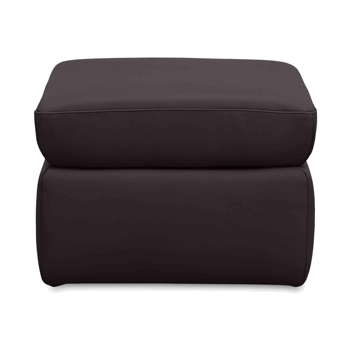 Quinn Leather Storage Footstool - Starry Grey – image 1