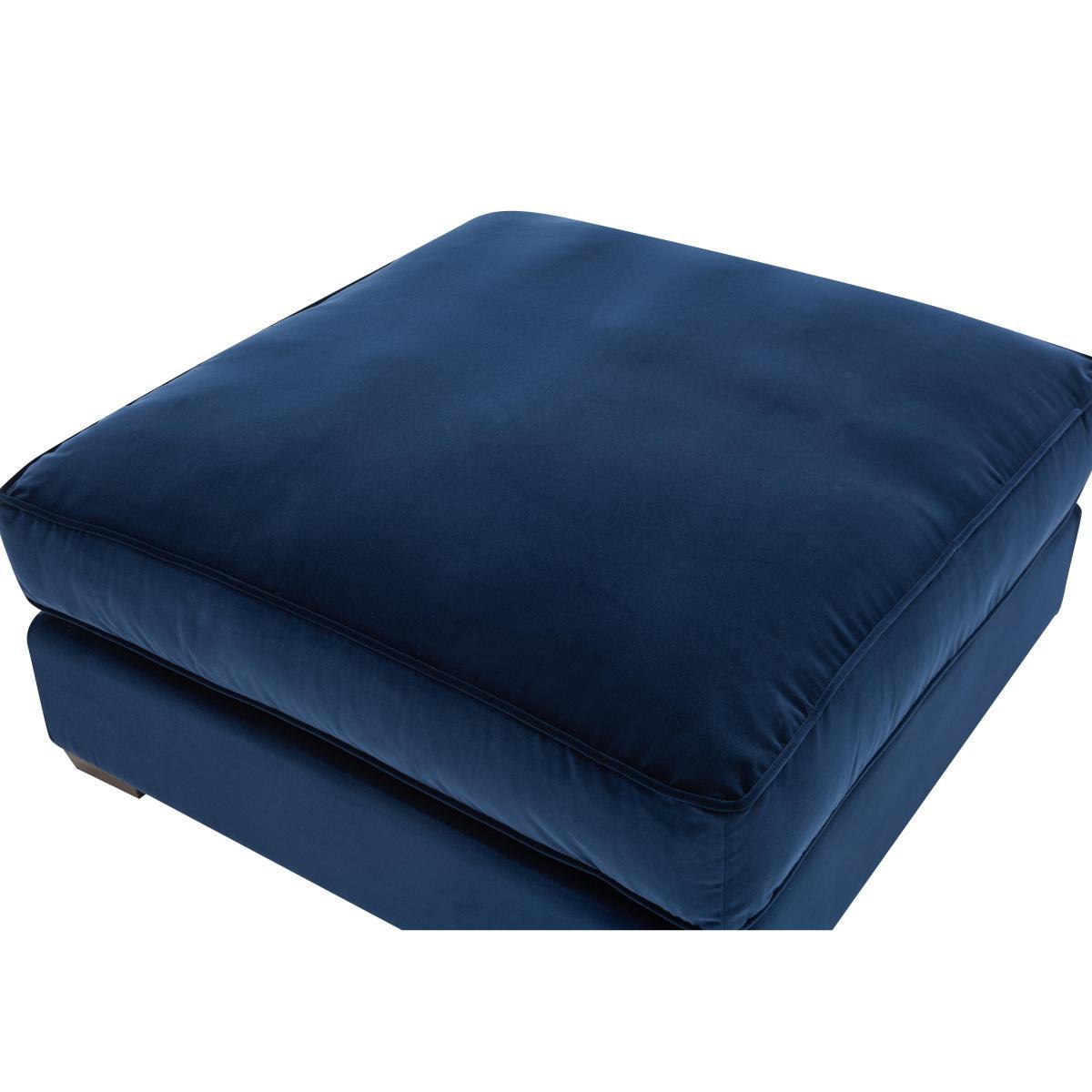 Collins and Hayes - Jarvis Extra Large Fabric Footstool with Piping – image 3