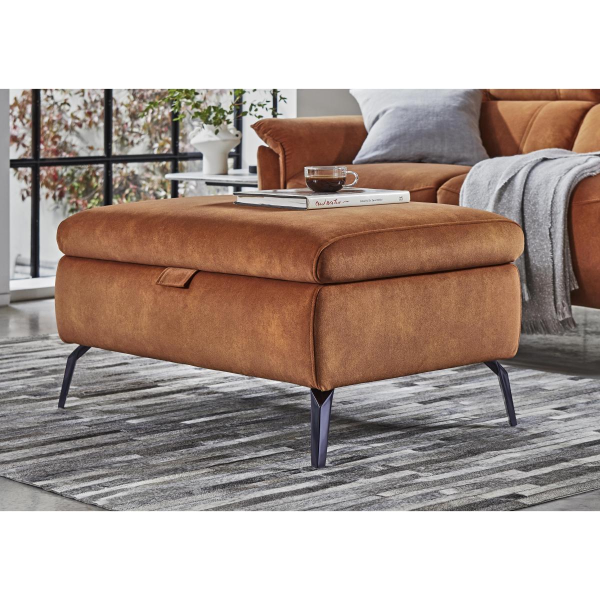 Jude Fabric Storage Footstool - Grey – image 2