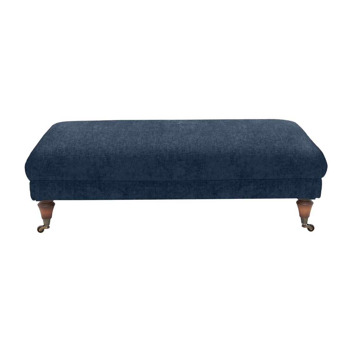 Boutique Chatterley Footstool - Bolero Midnight with Walnut Castor – image 1