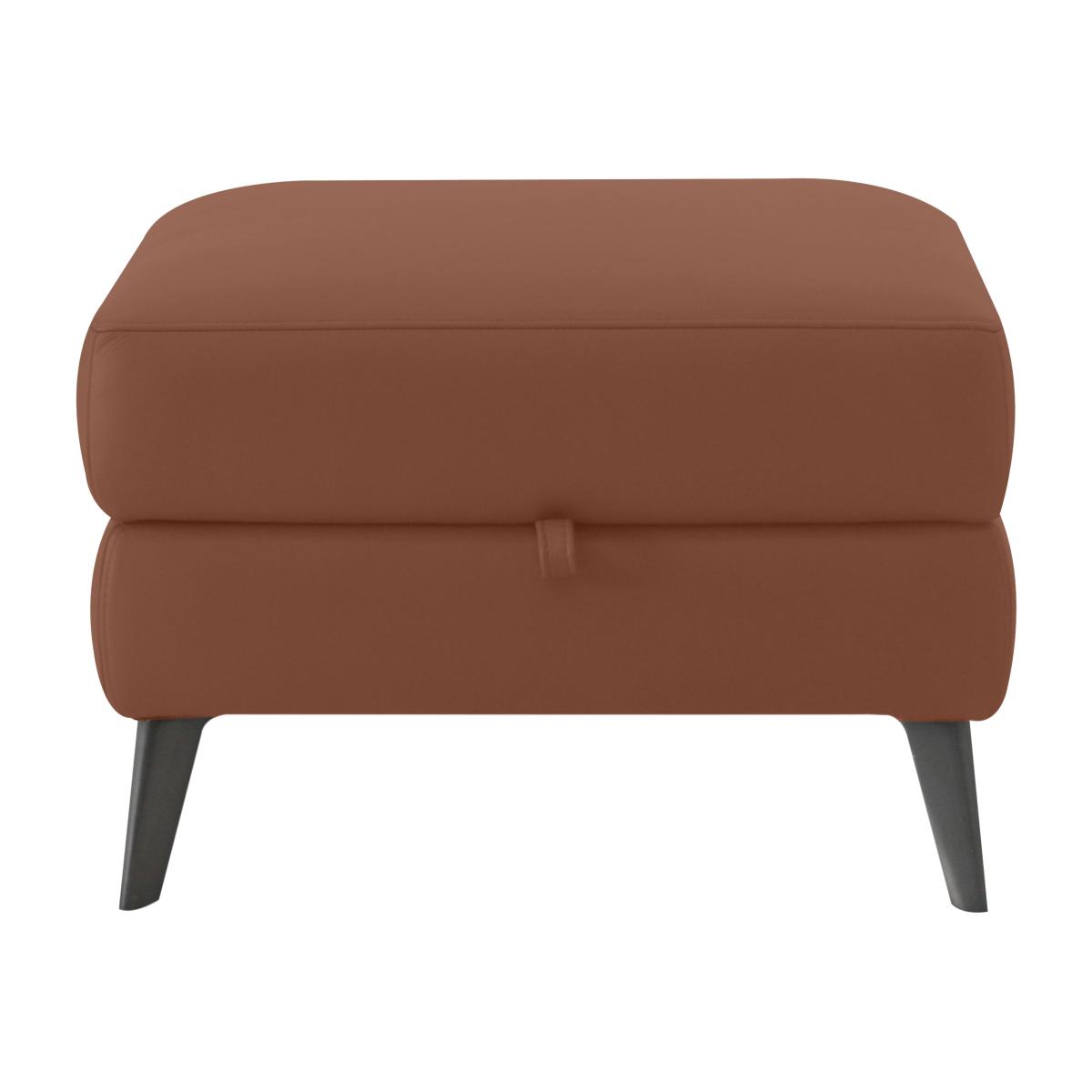 Domicil - Logan Leather Storage Footstool - NN Cognac – image 1