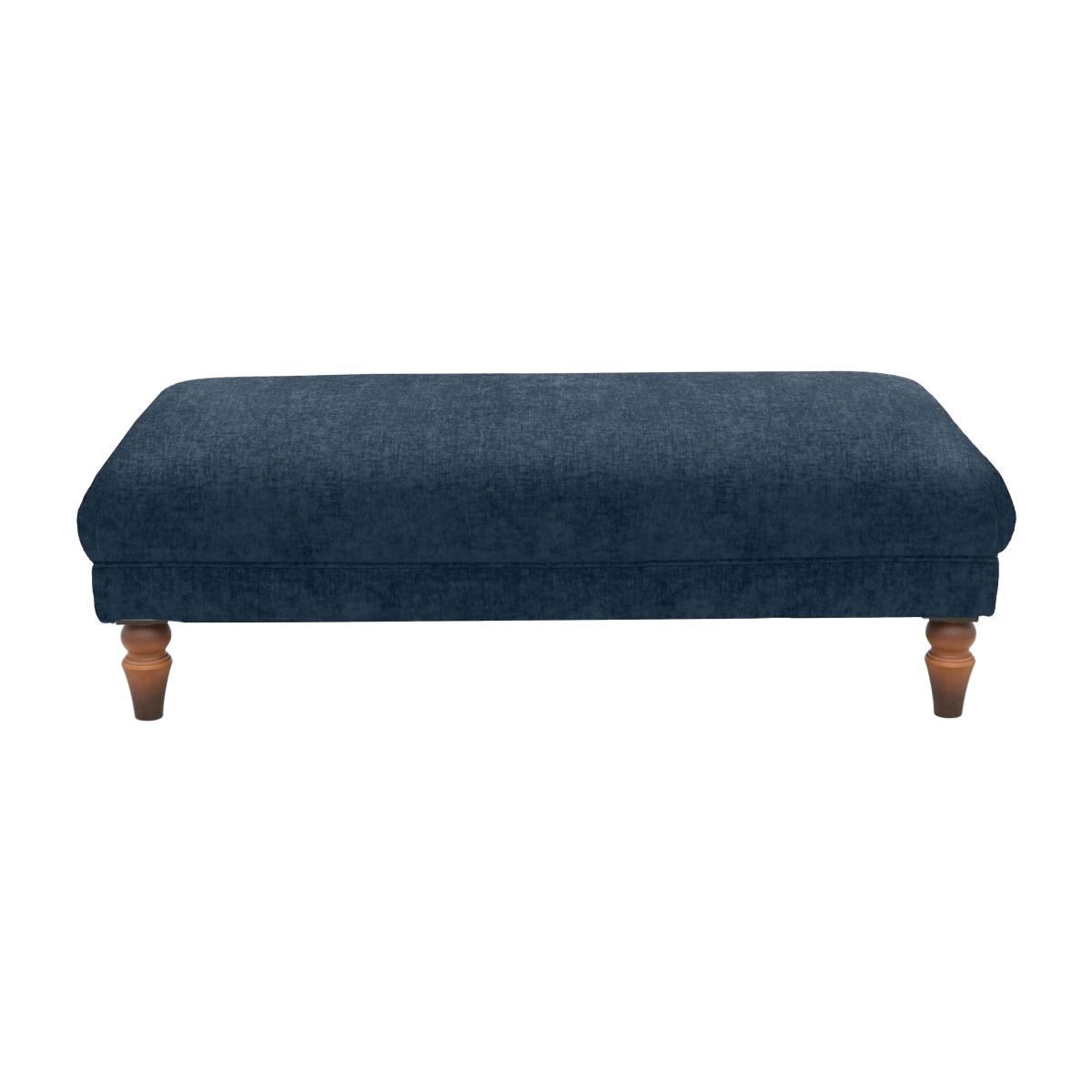 Boutique Chatterley Footstool - Bolero Midnight with Walnut Feet – image 1
