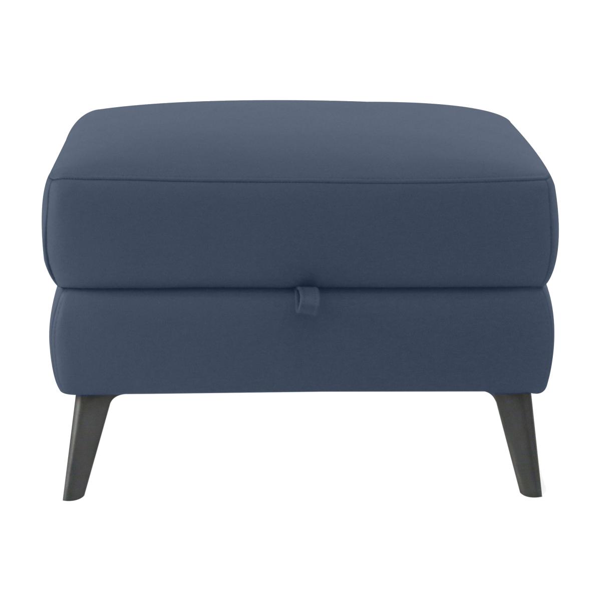 Domicil - Maddox Leather Storage Footstool - NP Ocean Blue – image 1