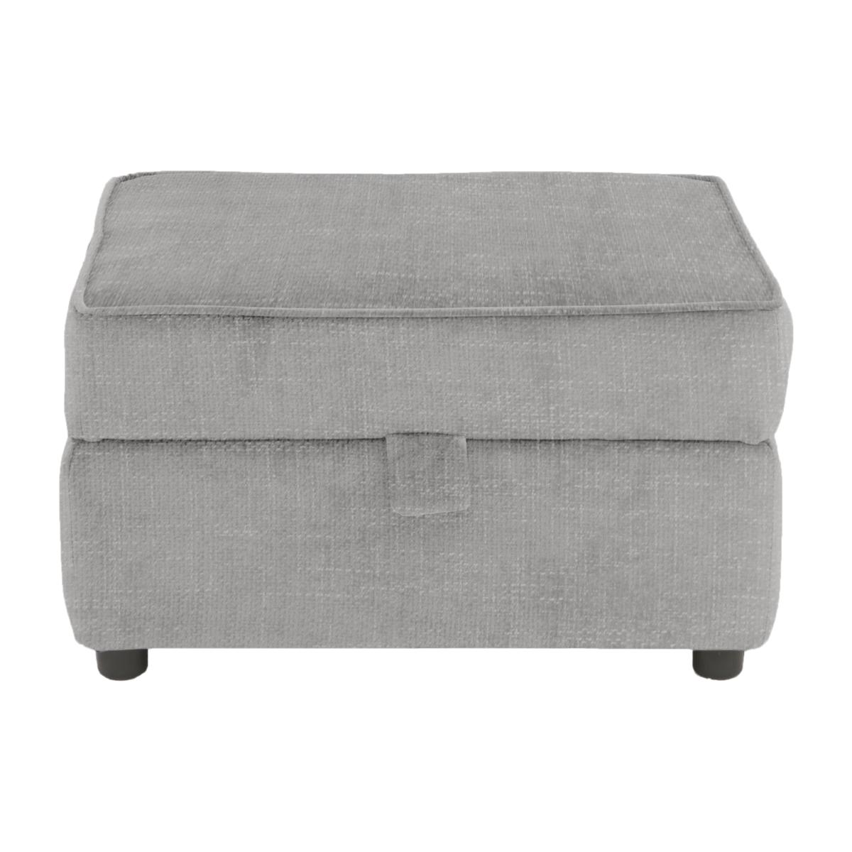 Emilia Fabric Storage Footstool - Grey – image 1