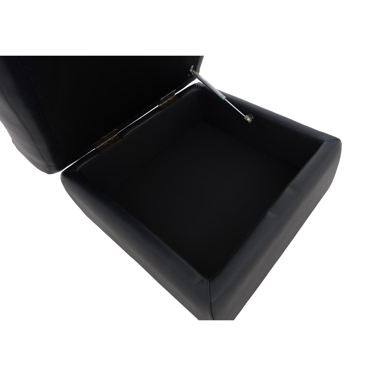 Orlando Leather Storage Footstool - Grey – image 4