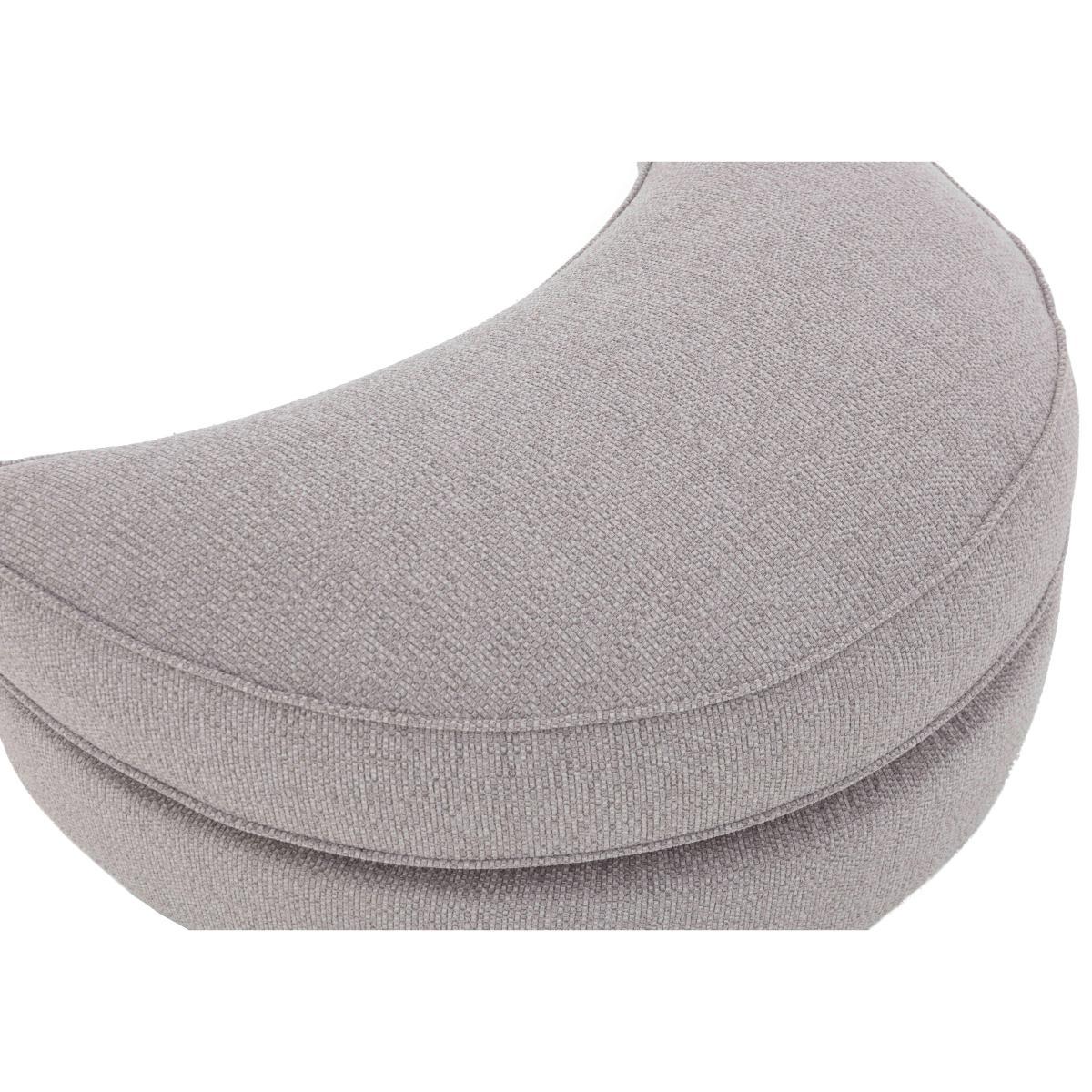 Comfi Fabric D Shaped Footstool - Grey – image 2
