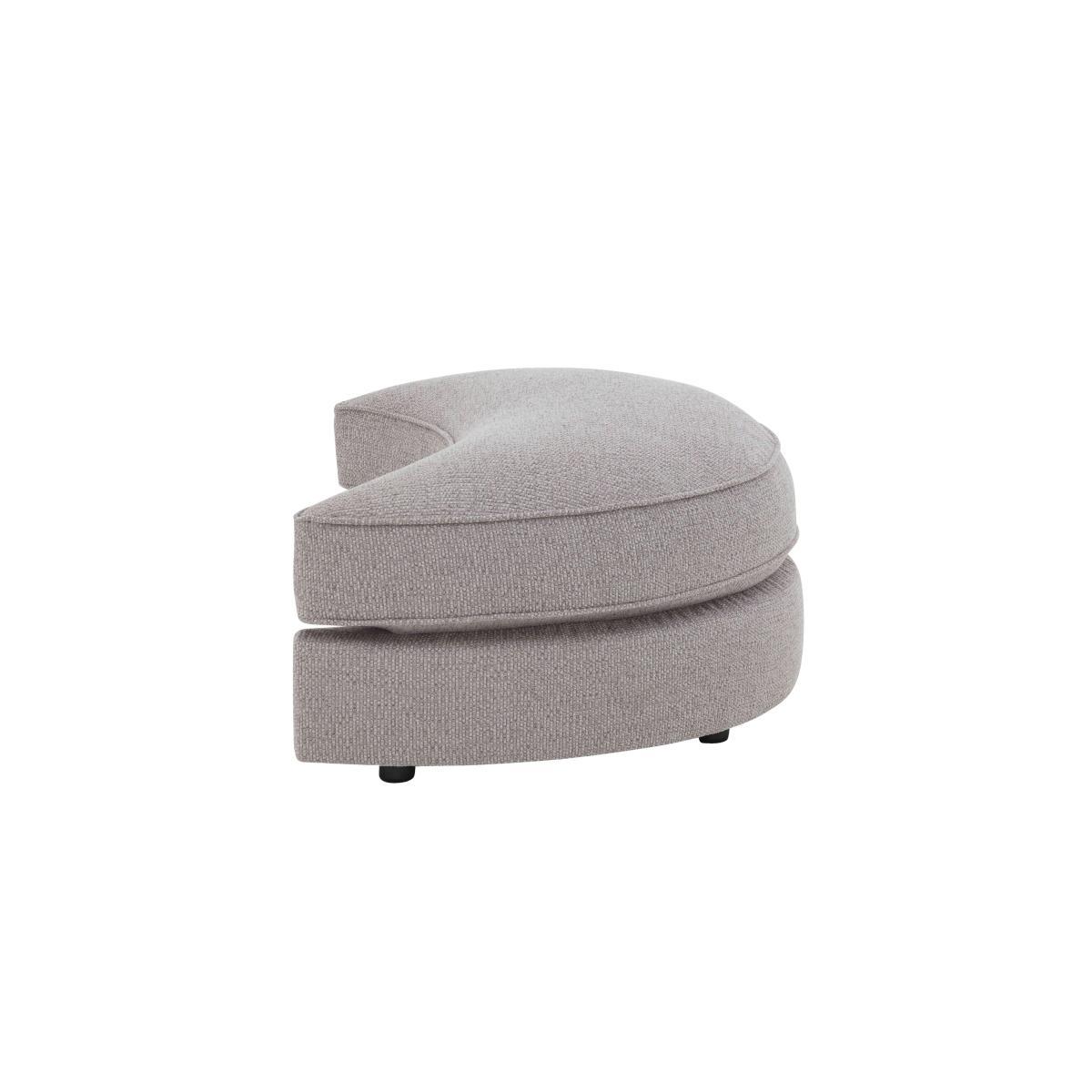 Comfi Fabric D Shaped Footstool - Grey – image 4