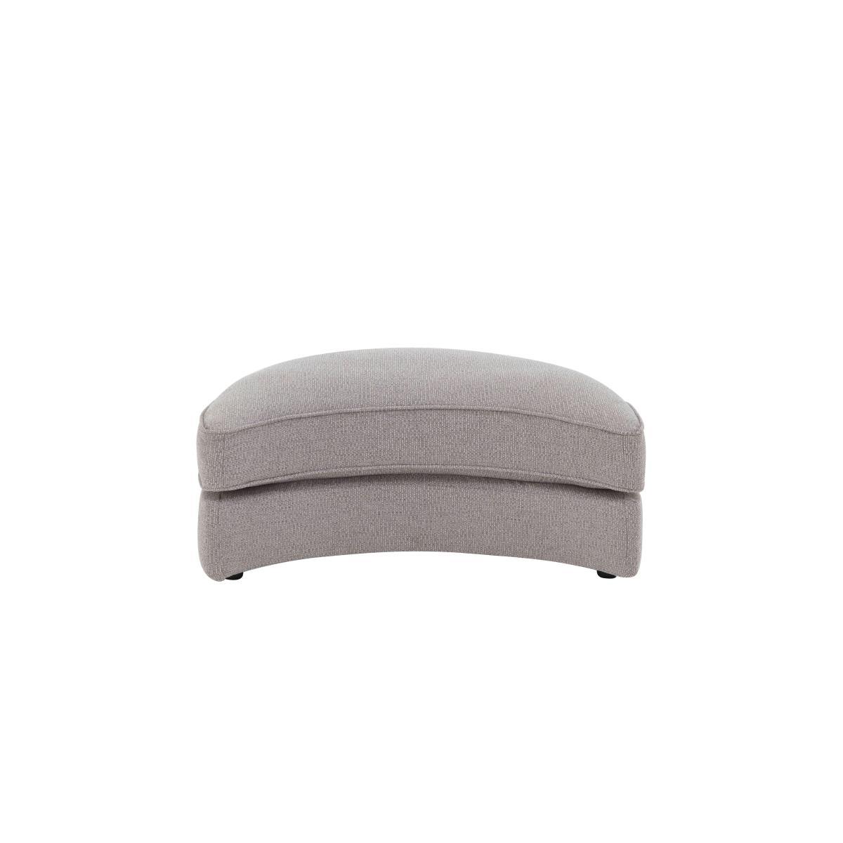 Comfi Fabric D Shaped Footstool - Grey – image 5