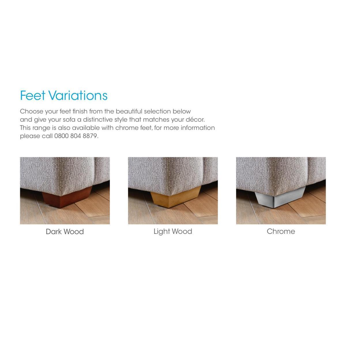 Comfi Fabric D Shaped Footstool - Grey – image 6