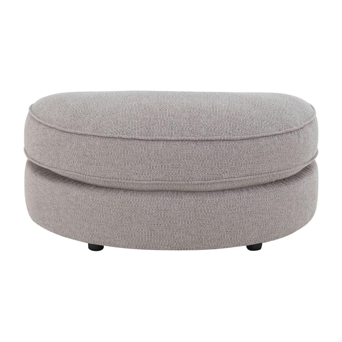 Comfi Fabric D Shaped Footstool - Grey – image 1