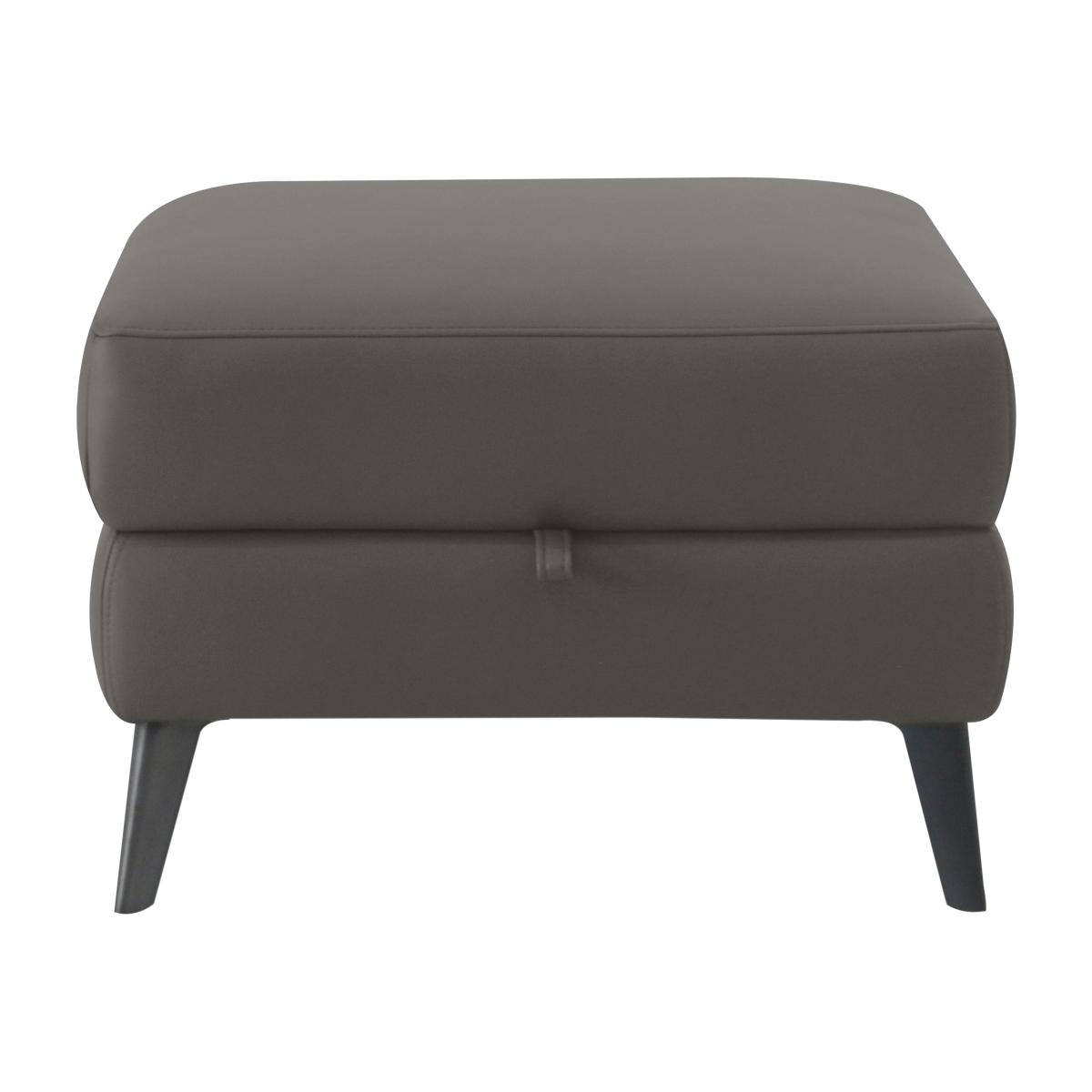 Domicil - Huxley Leather Storage Footstool - NN Elephant Grey – image 1