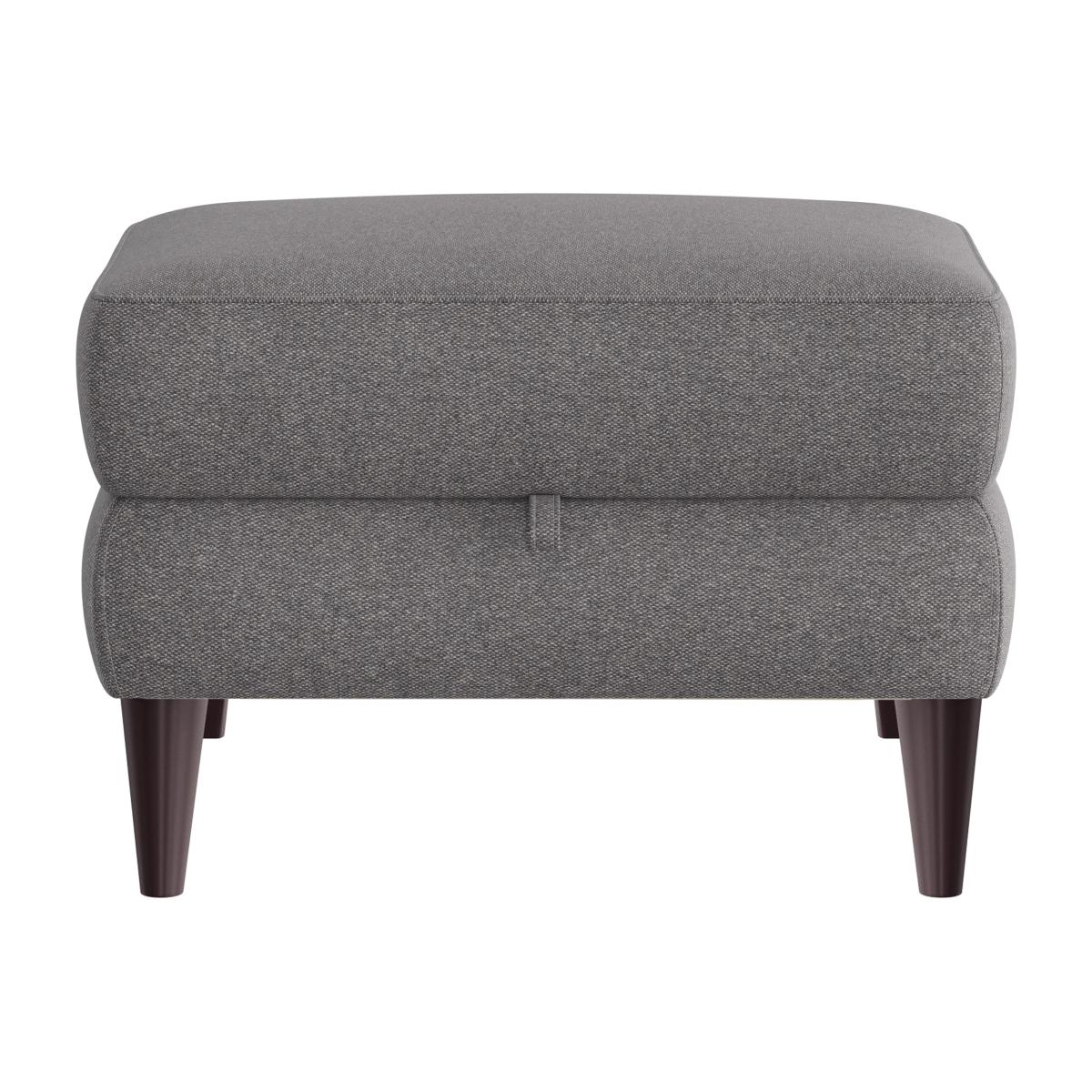 Compact Collection Klein Fabric Storage Footstool - Charcoal Gray – image 1