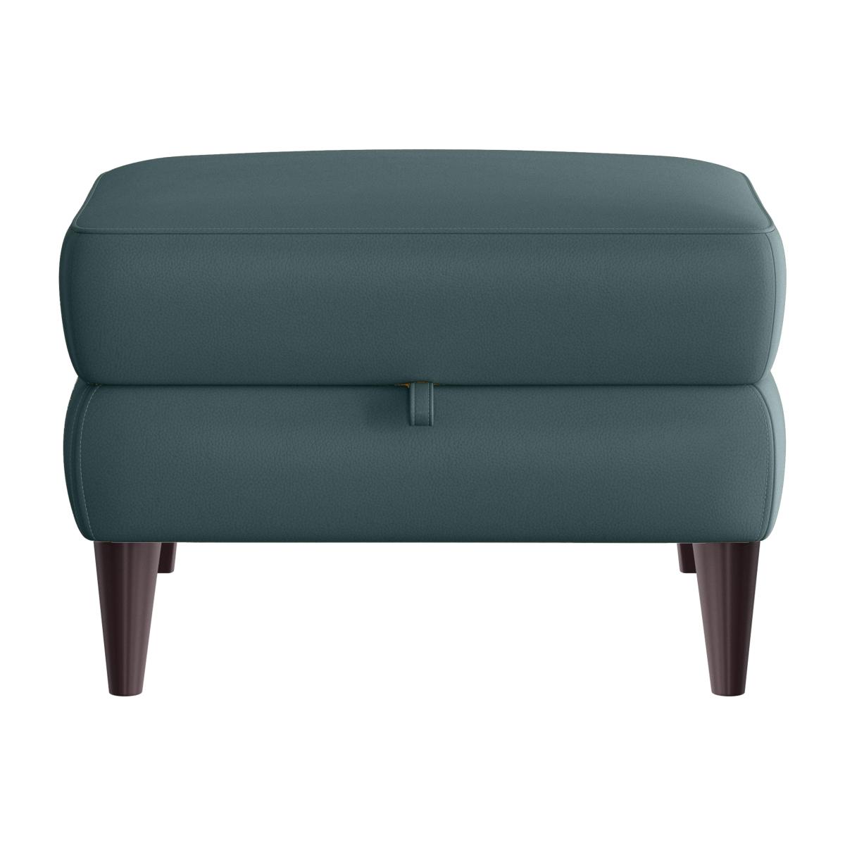 Compact Collection Klein BV Leather Storage Footstool - BV Lake Green – image 1