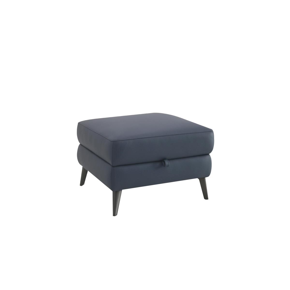 Domicil - Logan Leather Storage Footstool - NN Frost – image 2