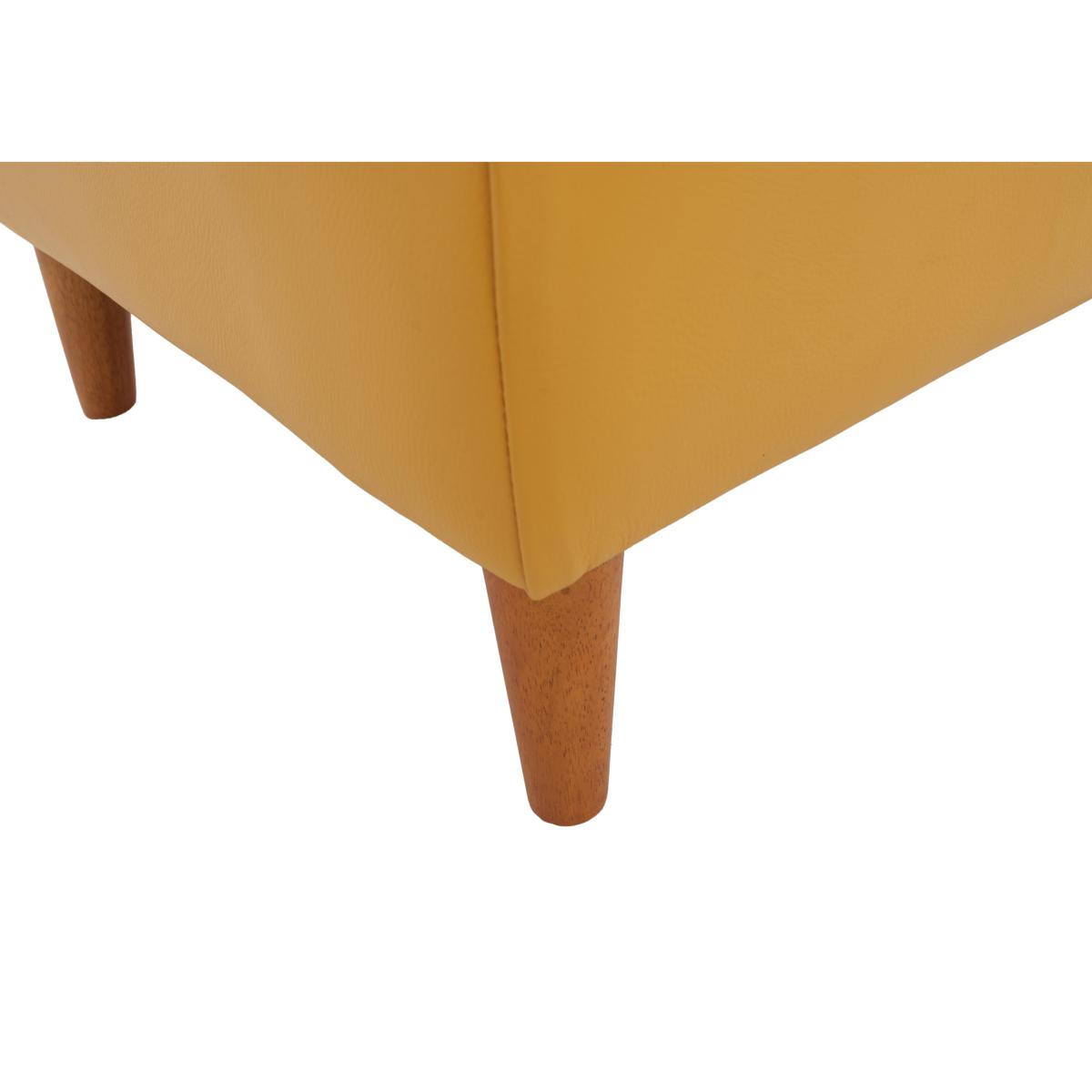 Morgan Leather Storage Footstool - Yellow – image 5