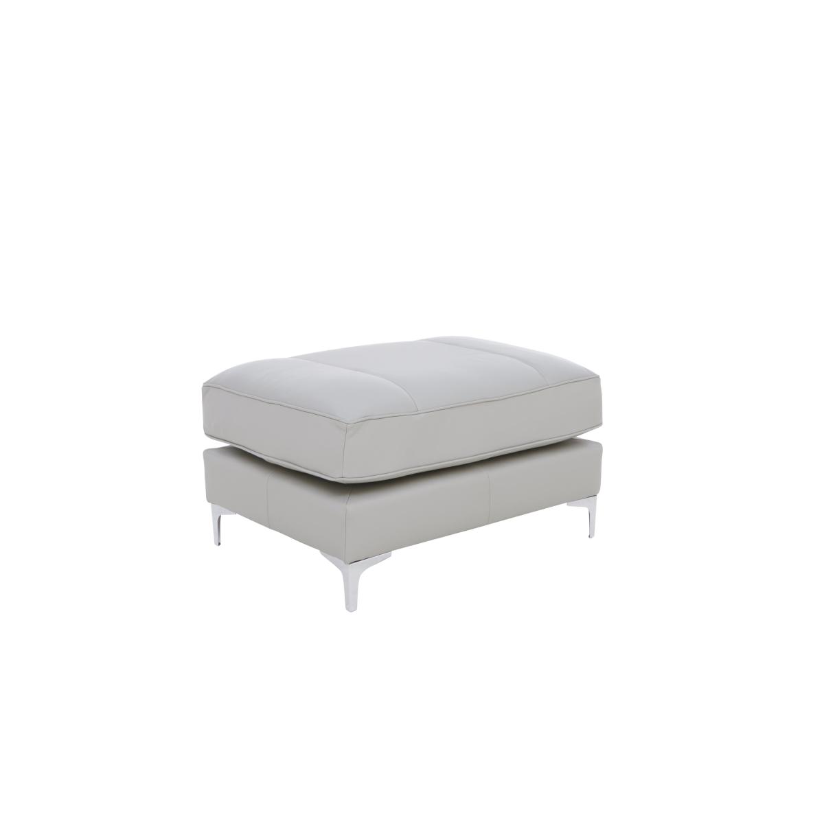 Legend Leather Footstool with Chrome Feet - Verona Pearl – image 5