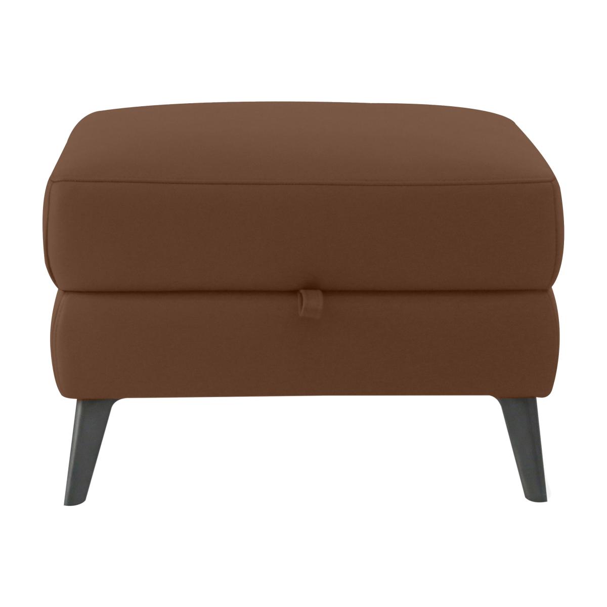Domicil - Maddox Leather Storage Footstool - NN Caramel – image 1