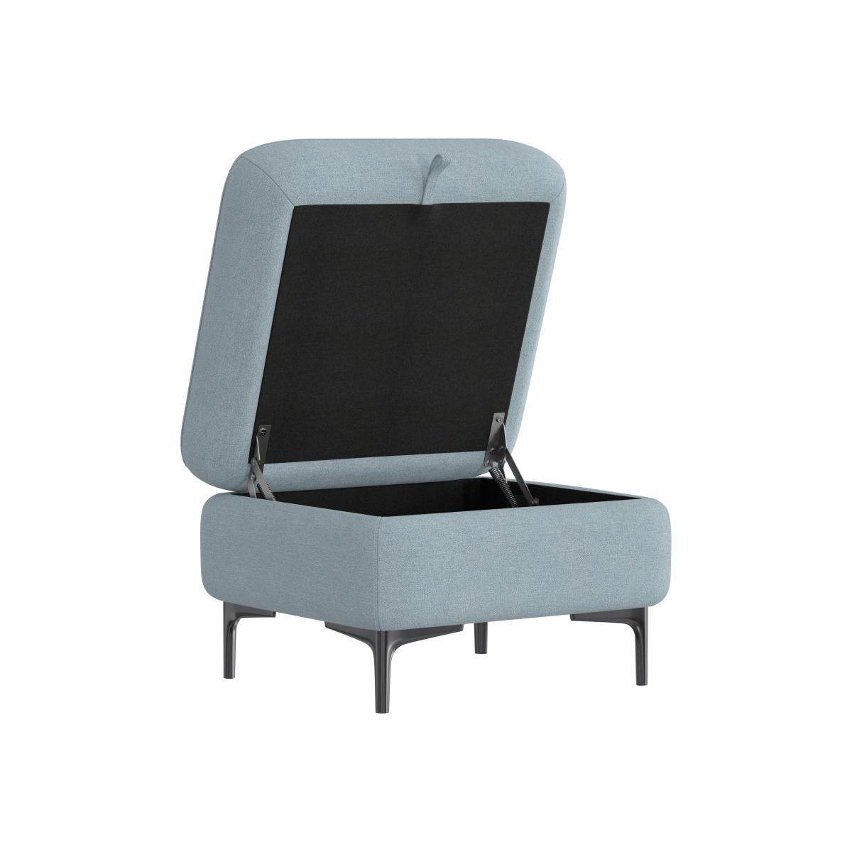 Galaxy Fabric Storage Footstool - Grey- World of Leather – image 1