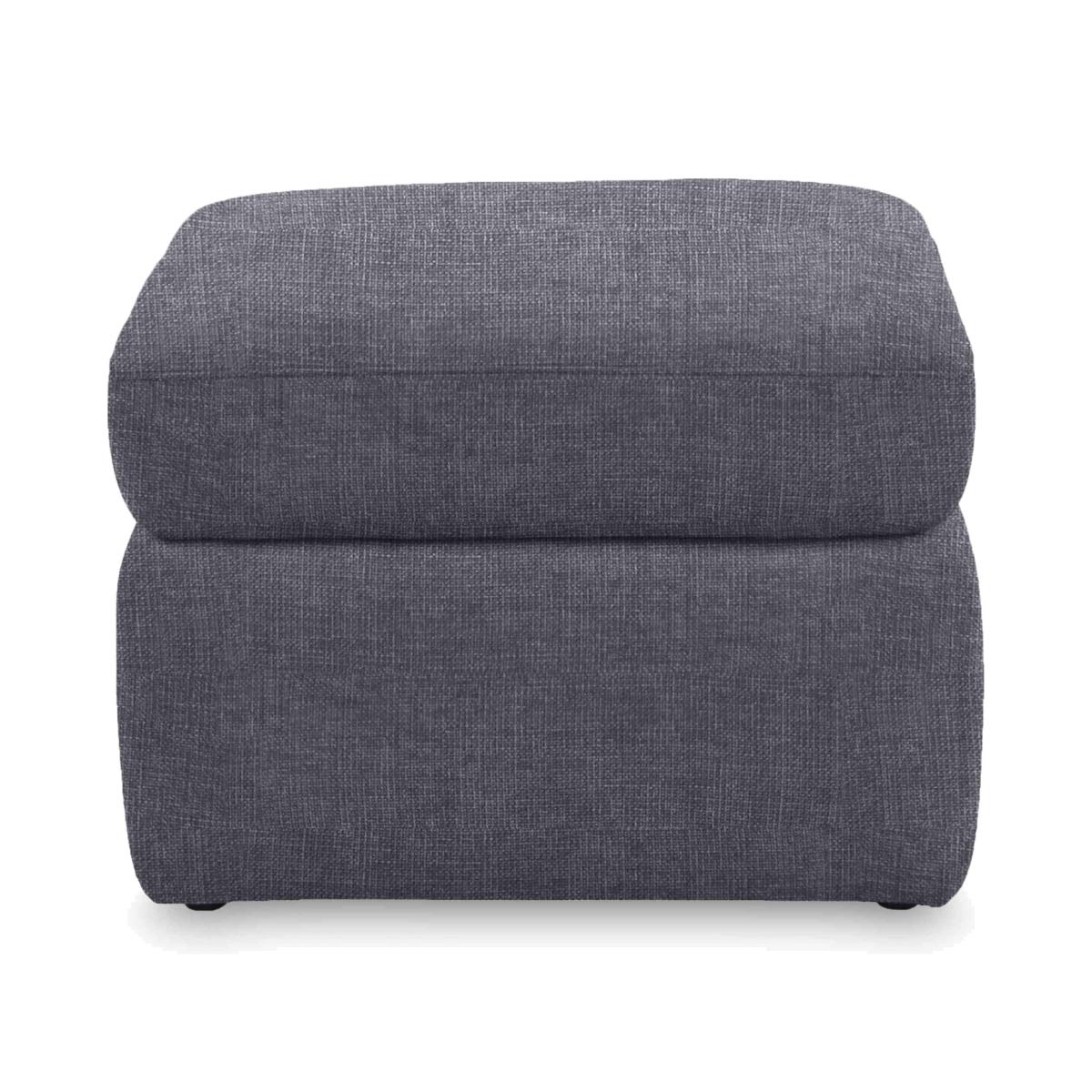 Cinemax Fabric Storage Footstool - Halifax Gunmetal