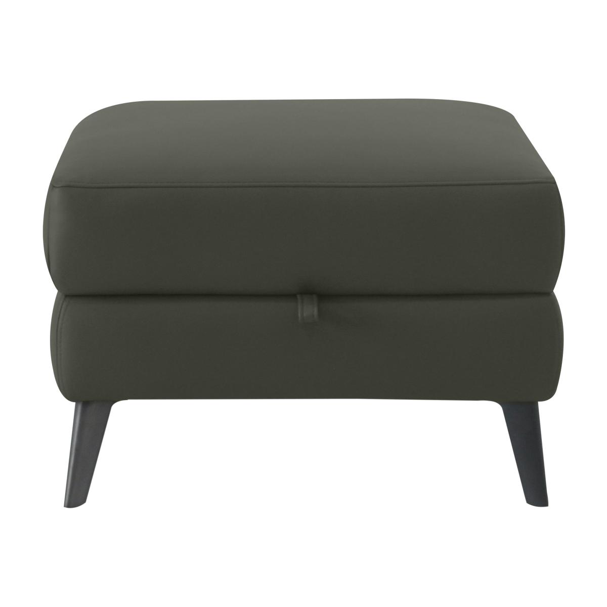Domicil - Huxley Leather Storage Footstool - NP Dark Olive – image 1