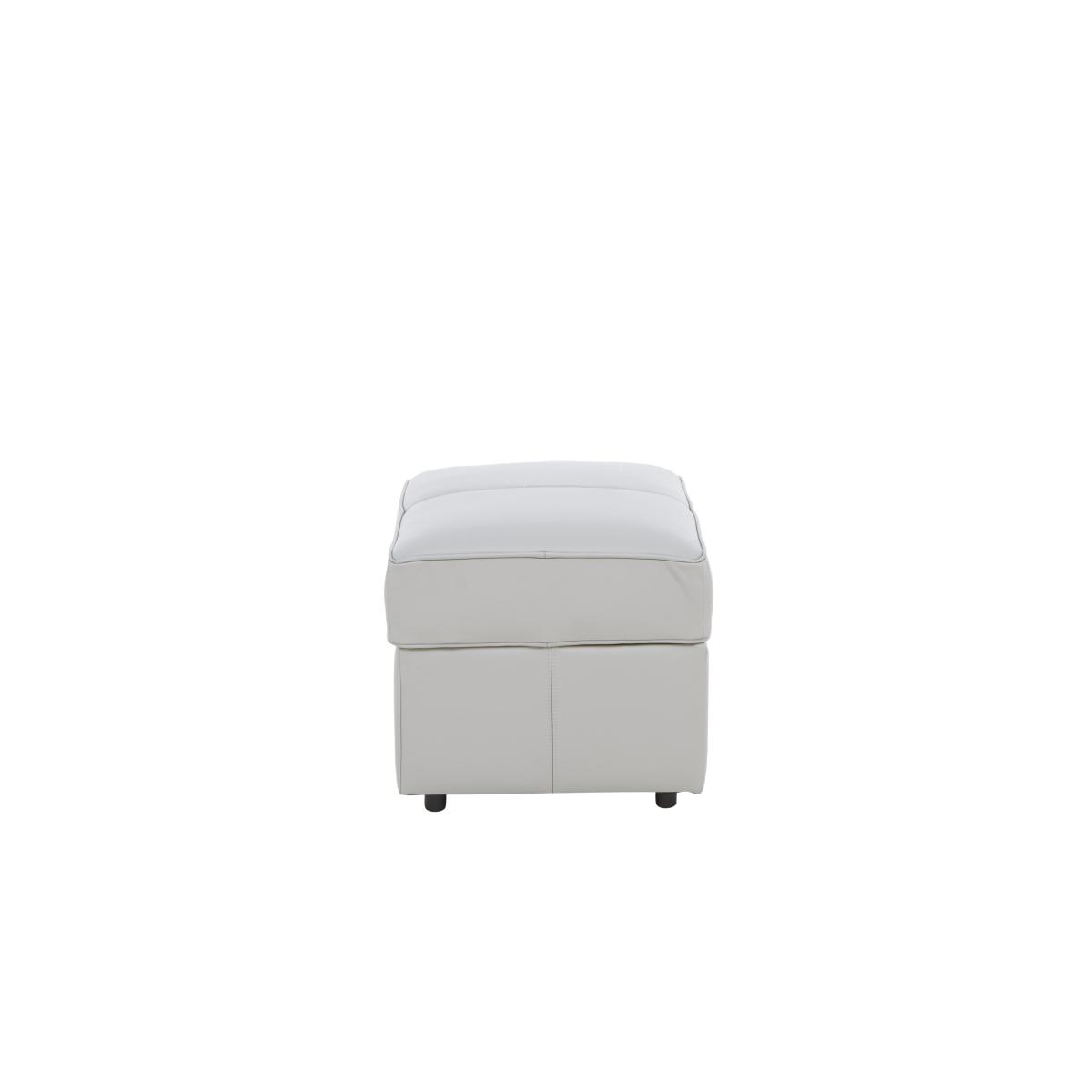 Legend Leather Storage Footstool - Verona Steel – image 7