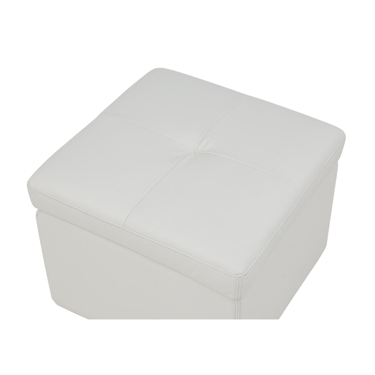 Easy Tray NC Leather Storage Footstool - Pearl Blue – image 3