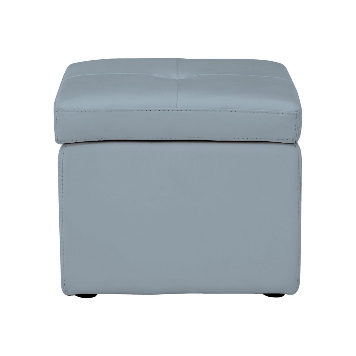 Easy Tray NC Leather Storage Footstool - Pearl Blue – image 1