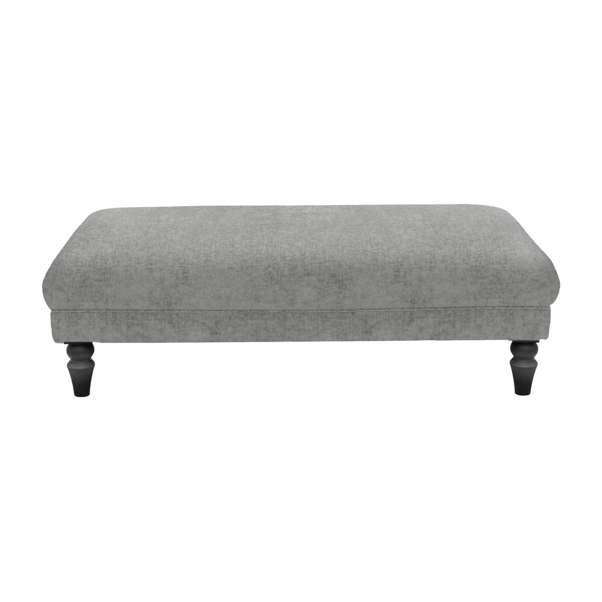 Boutique Chatterley Footstool - Bolero Steel with Ebony Feet – image 1