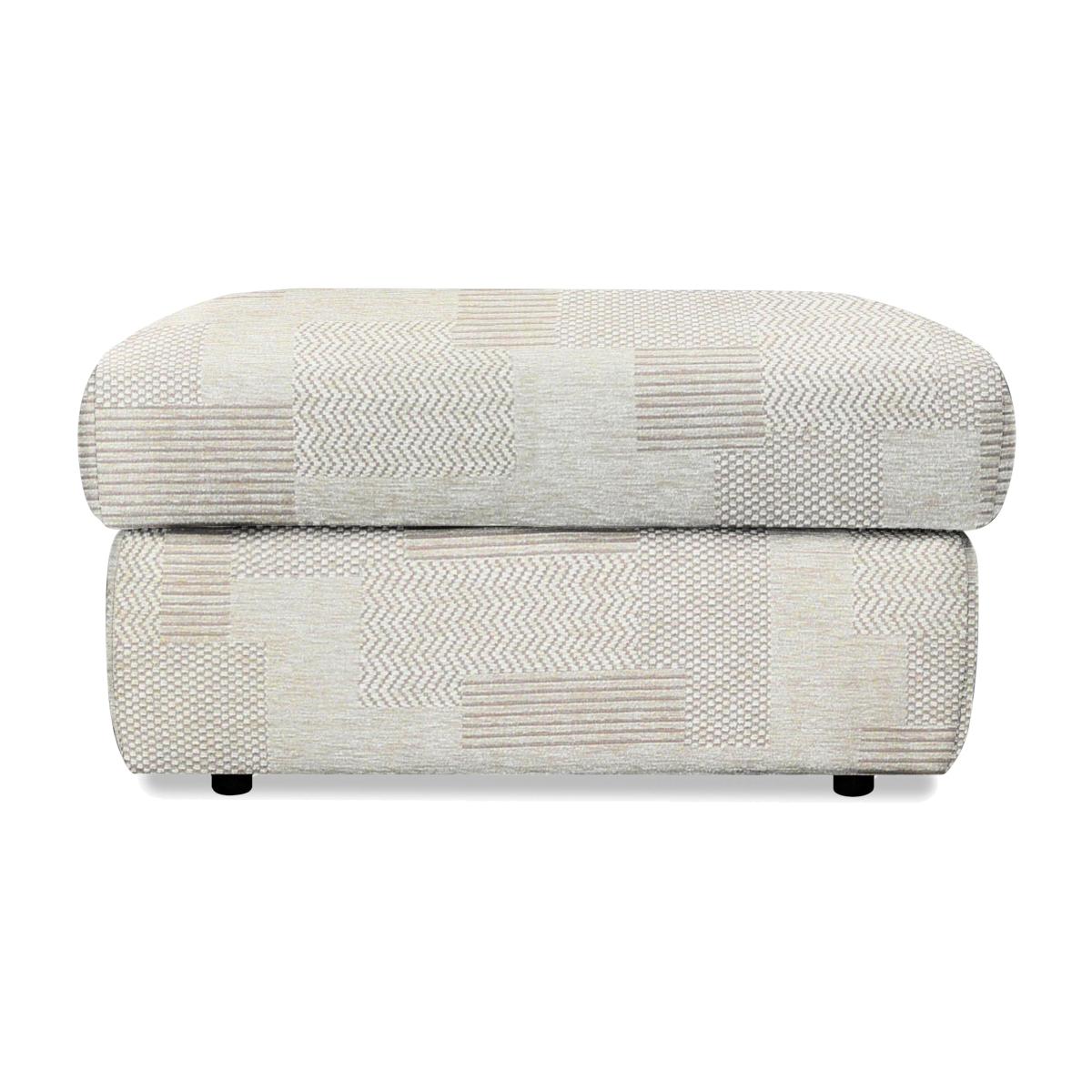 G Plan - Thornbury Fabric Storage Footstool - Checkers Putty – image 1