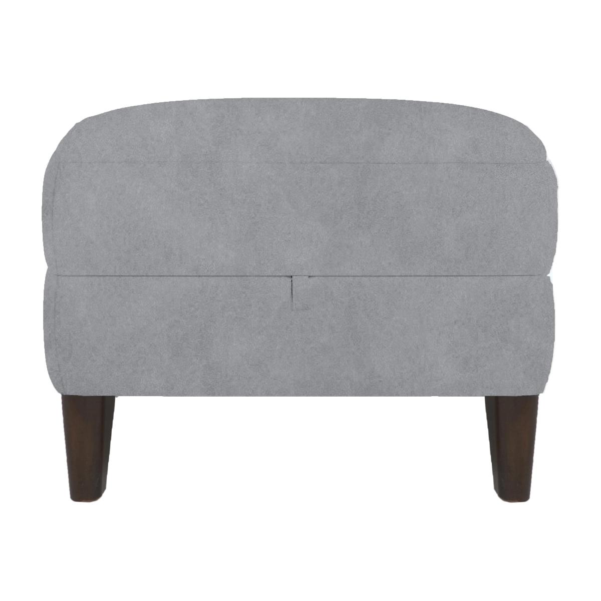 Uno Fabric Storage Footstool - Bluish Grey – image 1