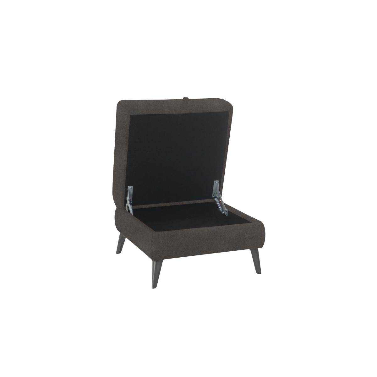 Domicil - Maddox Fabric Storage Footstool - Ash – image 3